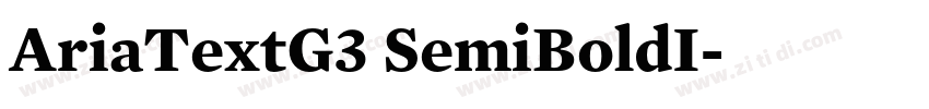 AriaTextG3 SemiBoldI字体转换